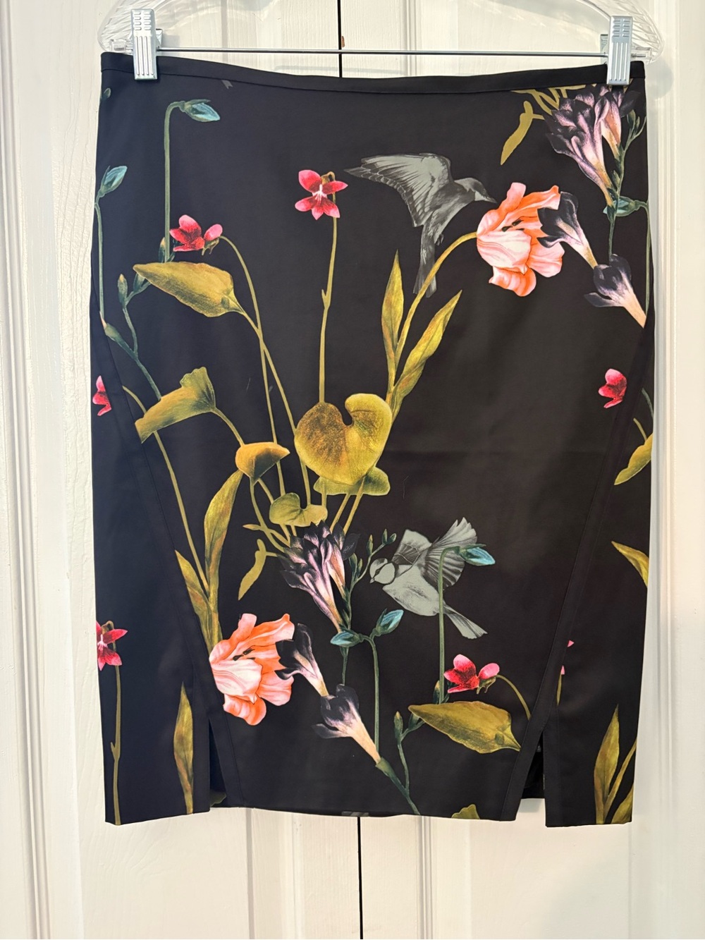 Ted Baker Black Floral Pencil Skirt